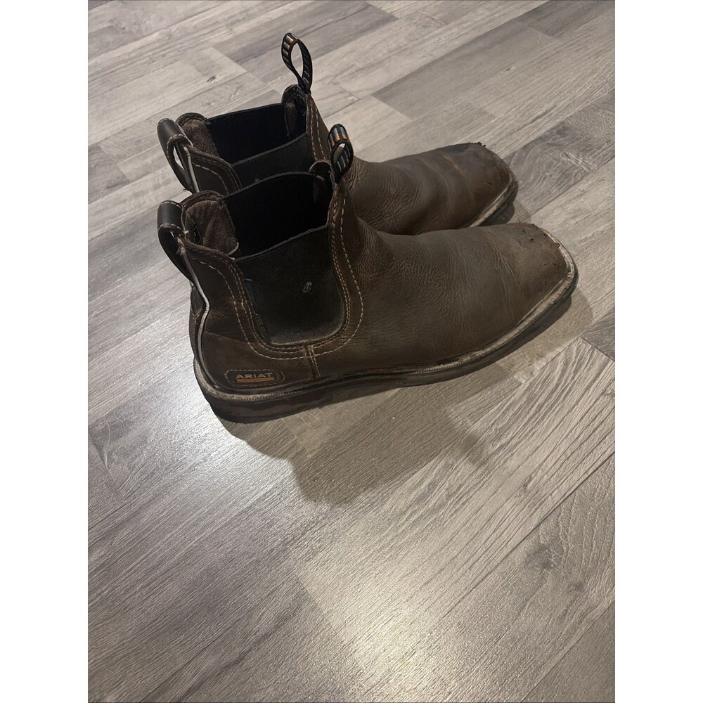 Mens ARIAT Groundbreaker Chelsea Waterproof Steel Toe Work Boot 10.5D